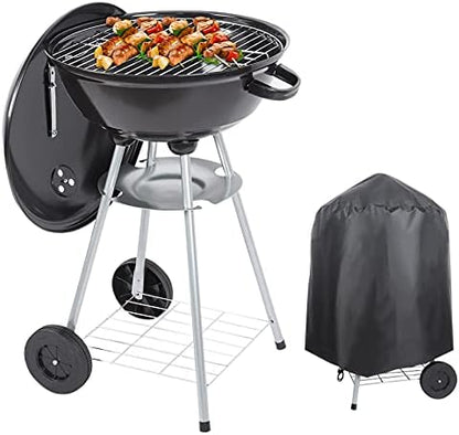 Charcoal Grill 18 inch Barbecue Grill with Waterproof Grill Cover for Outdoor Courtyard Picnic Camping Tailgating BBQ Kettle