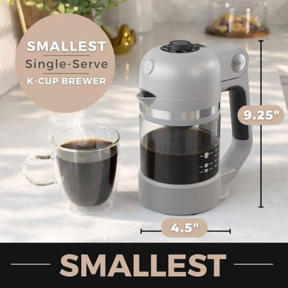 VINCI Micro Café Brewer Compact Coffee Maker for K-Cups & Grounds (Gray)