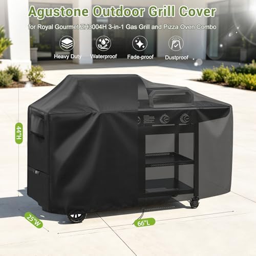 66 Inch Grill Cover for Royal-Gourme-t Gas Grill Pizza Oven Combo 3-in-1