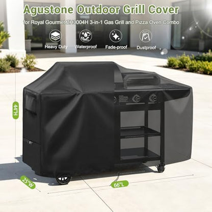 66 Inch Grill Cover for Royal-Gourme-t Gas Grill Pizza Oven Combo 3-in-1