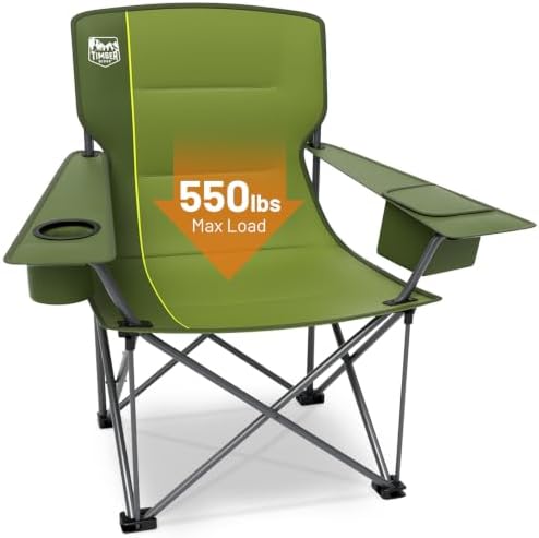 Timber Ridge Oversized Folding Camping Chair for Adults