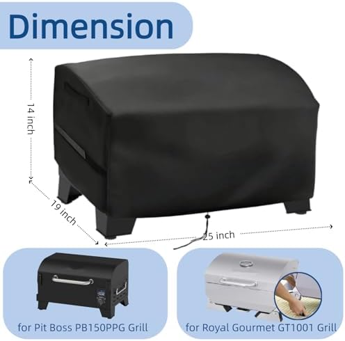 Mini Tabletop Grill Cover for Pit Boss PB150PPG for Royal Gourmet GT1001