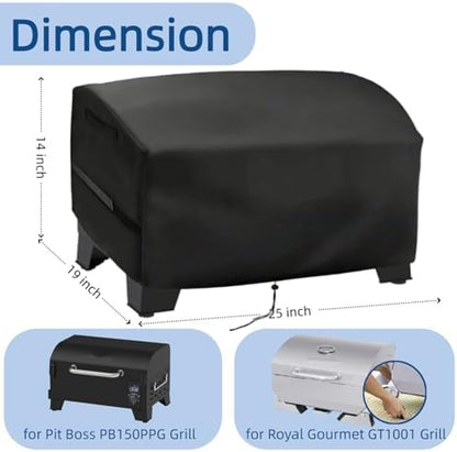 Mini Tabletop Grill Cover for Pit Boss PB150PPG for Royal Gourmet GT1001