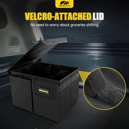 MIKKUPPA Trunk Organizer with Lid - 35L Collapsible Car Organizer, 2 Pcs