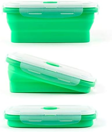 Vremi Silicone Food Storage Containers with BPA Free Airtight Plastic Lids