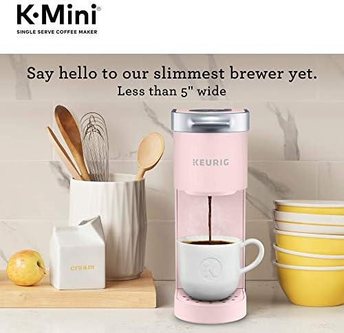Keurig K-Mini Single Serve K-Cup Pod Coffee Maker, 6 to 12oz Brew size, with Cord Storage, Perfect for Small Spaces, Dusty Rose