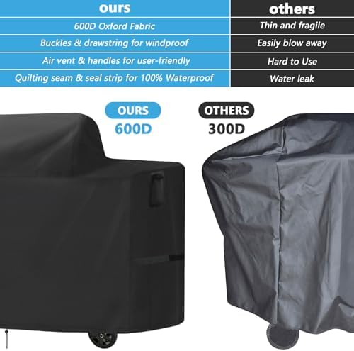 600D Waterproof Grill Cover for Traeger Woodridge 51x27x46