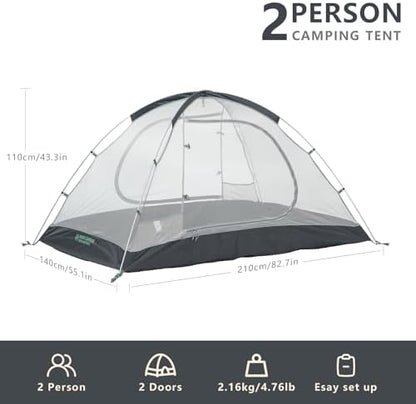 BISINNA Backpacking Tent 1/2/4 Person Lightweight Camping Tent