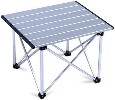 iClimb Ultralight Compact Camping Folding Table (Reinforced Silver - S)