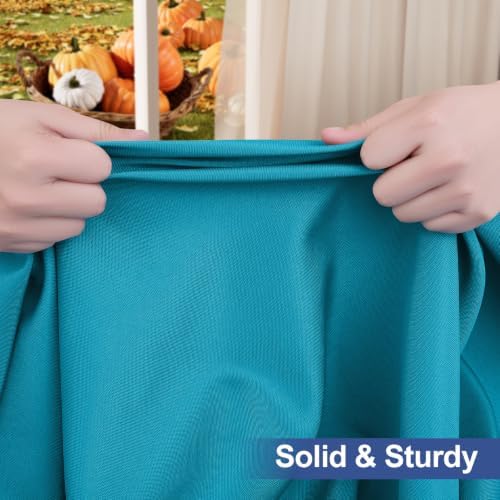 homing Rectangle Table Cloth Cover, Waterproof Polyester Elastic Fitted Tablecloth, Fits for 6 Foot Folding Tables, Washable Table Protector for Picnic, Camping, Outdoor (Teal, 30" x 72")