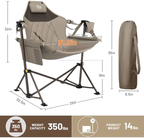 Timber Ridge Hammock Camping Chair, Portable Oversized Swinging Camp Chairs