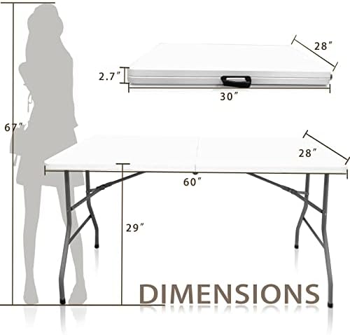 5FT Folding Table,Versatile Foldable Table,Portable