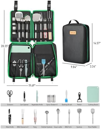 FANGSUN Camping Cooking Set, Portable Camping Utensil Set