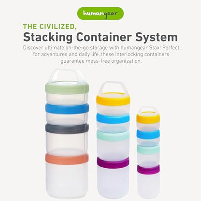 humangear STAX Stackable Containers, Medium, Springtime