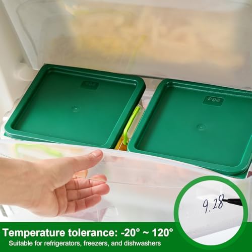 FoldTier 2 Pcs Square Food Storage Containers, Green, 12 Qt