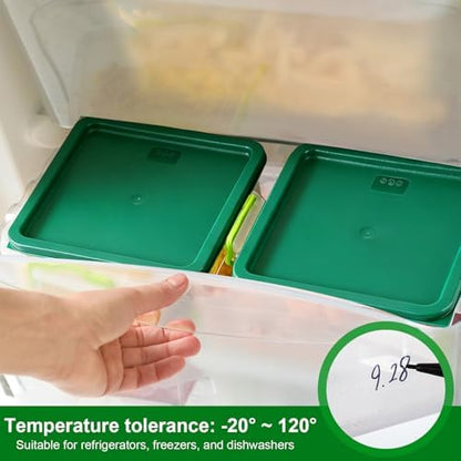 FoldTier 2 Pcs Square Food Storage Containers, Green, 12 Qt
