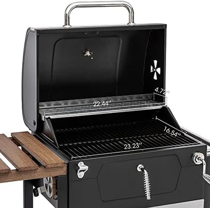 Royal Gourmet CD1824M 24-Inch Charcoal Grill, Folding Table, 490 Sq. In.