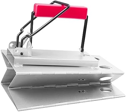 Royal Gourmet Foldable Charcoal Chimney Fire Starter Camping Grill, silver and red