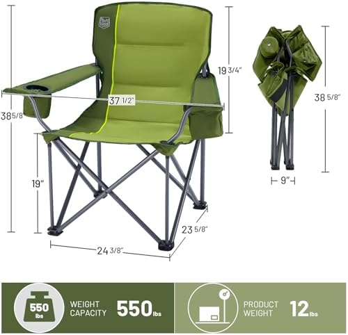 Timber Ridge Oversized Folding Camping Chair for Adults
