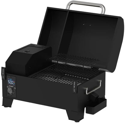 Pit Boss 150 Wood Pellet Grill & Smoker with Flame Broiler 256-Sq. In. Cooking Space, 180°F to 500°F Temperature Range, 7 lb. Pellet Hopper, for Tailgating, Camping, or Travel, Black