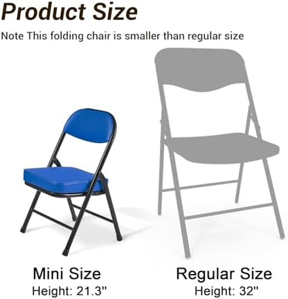 Mini Padded Folding Stool - 12.2 Inch Camping Blue 1-Pack