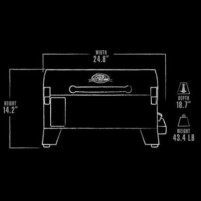 Pit Boss 150 Wood Pellet Grill & Smoker with Flame Broiler 256-Sq. In. Cooking Space, 180°F to 500°F Temperature Range, 7 lb. Pellet Hopper, for Tailgating, Camping, or Travel, Black