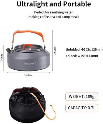 Fire-Maple Feast T3 0.7L Camping Kettle Portable Teapot for Hiking Camping