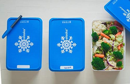 Amuse- Stackable and Unbreakable Alaska Commercial Grade Food Container set with Lid- Made in Europe (Set of 3-67 oz. each)