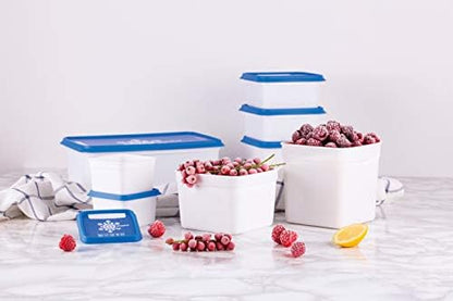 Amuse- Stackable and Unbreakable Alaska Commercial Grade Food Container set with Lid- Made in Europe (Set of 3-67 oz. each)