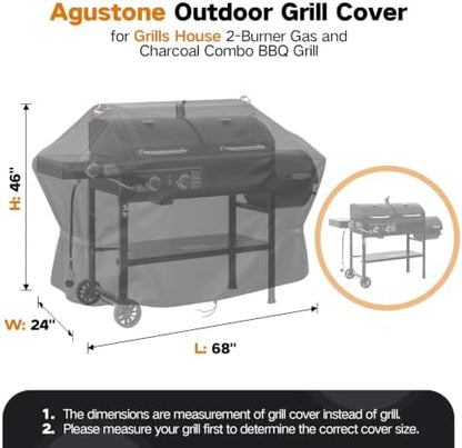 68" Grill Cover for ZH3005Y 2-Burner Gas and Charcoal Combo Grill