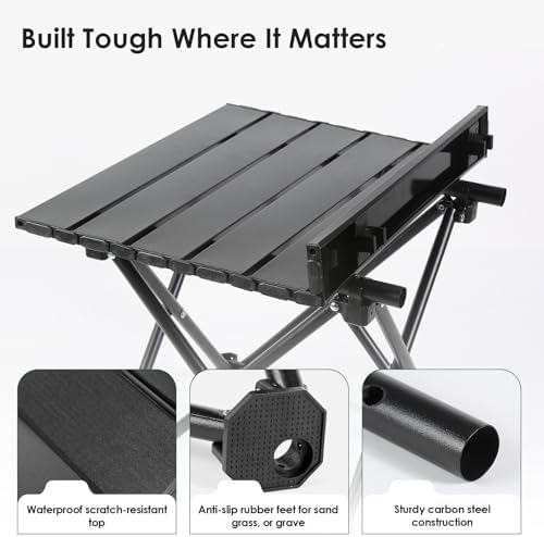 Opliy 2-Pack Portable Camping Table – Ultralight Foldable Car Tray Table with Carry Bag for Camping, Picnic, BBQ, Beach & Outdoor Travel
