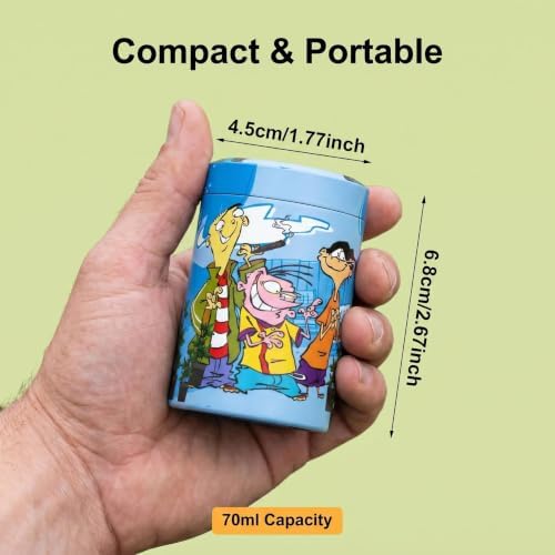 Aluminum Storage Jar Portable Airtight Smell Proof Container Bottle Multipurpose Storage Container for Spices, Coffee & Teas 70ml (Blue)