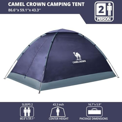 CAMEL CROWN Tents for Camping 2/3/4/5 Person Camping Dome Tent, Waterproof,Spacious, Lightweight Portable Backpacking Tent for Outdoor Camping/Hiking