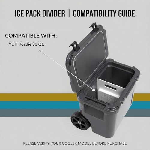 Above Sea Level Ice Pack Divider Compatible with YETI Coolers - Choose Your Size (Tundra Haul, 35/45, 65, Roadie 32, 48/60) - Freeable Cooler Insert for Tundra and Roadie Ice Chests