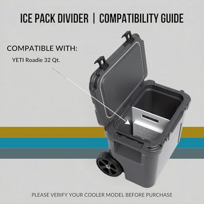 Above Sea Level Ice Pack Divider Compatible with YETI Coolers - Choose Your Size (Tundra Haul, 35/45, 65, Roadie 32, 48/60) - Freeable Cooler Insert for Tundra and Roadie Ice Chests