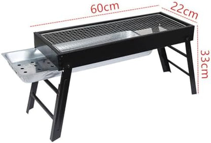 Portable Folding Charcoal Grill, Stainless Steel BBQ Grill for Camping