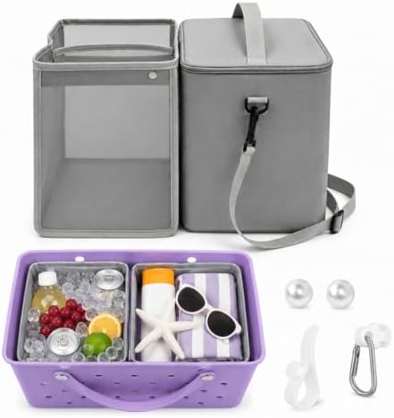 2-in-1 Cooler Insert for Bogg Bag,Cooler Organizer for Beach Rubber Tote