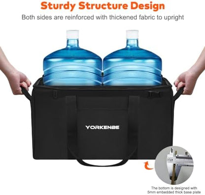 45L Camping Organizer, 1680D Heavy Duty Waterproof Camping Storage for Camping Cooking Utensils and Camping Cookware, with Hard Bottom, Camping Bag with Zippered Lid for RV, Hiking