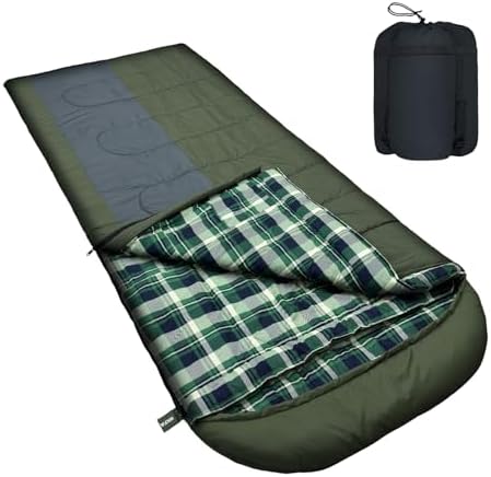 0 Degree Sleeping Bags Waterproof for Adults, Cold Weather Machine Washable Sleeping Bag with Compression Sack for 3-4 Season Camping Outdoor