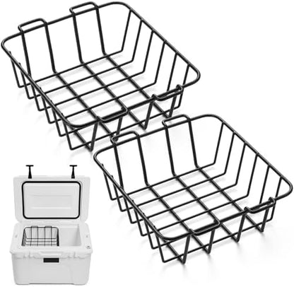 2 Pcs Cooler Basket for 35/45 Stainless Steel Storage Wire Cooler Rack Dry Goods Basket for 35 or 45 Coolers