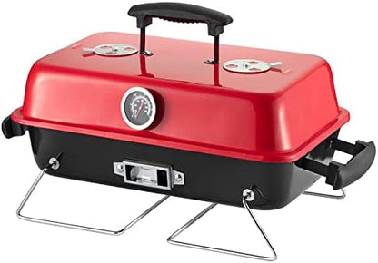 Charcoal Grill for Outdoor BBQ Smoker Tabletop Portable BBQ Grill,RED