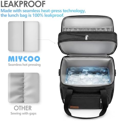 MIYCOO 36 Can Cooler Bag, Expandable Double Deck Lunch Bag for Men Women