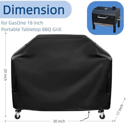 30 Inch Mini Gas Grill Cover for GasOne 18 in Portable Tabletop BBQ Grill