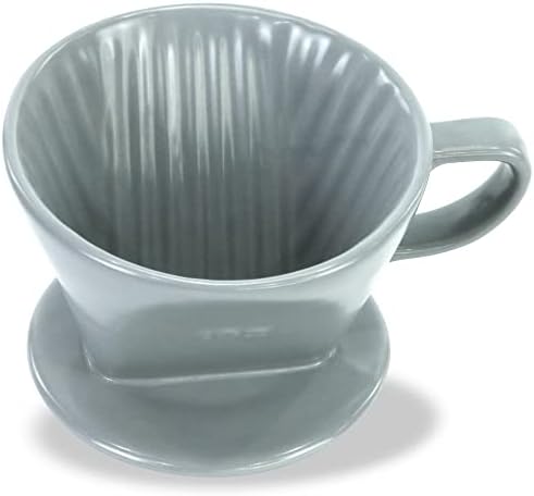 Pour Over Ceramic, Coffee Dripper Ceramic Coffee Maker,Grey