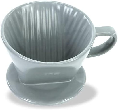 Pour Over Ceramic, Coffee Dripper Ceramic Coffee Maker,Grey