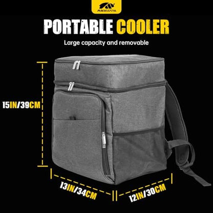 MIKKUPPA Trunk Organizer with Lid - 65L Car Organizer with Cooler, Gray