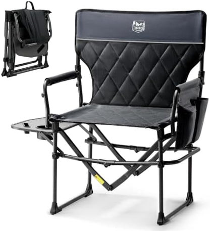 TIMBER RIDGE 400lbs Heavy Duty Camping Chair Portable Directors Chair