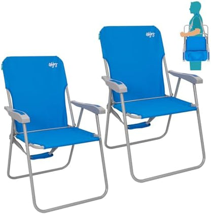 #WEJOY Folding Beach Chairs for Adults, High Back Lightweight for Camp Lawn