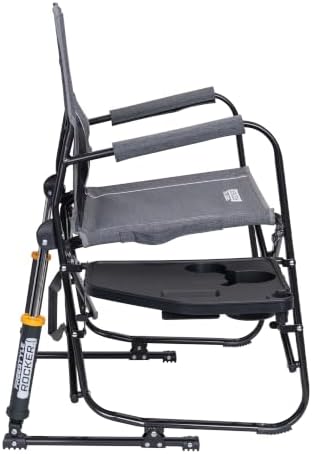 GCI Outdoor Freestyle Rocker Portable Folding Rocking Chair, Outdoor Camping Chair with Side Table