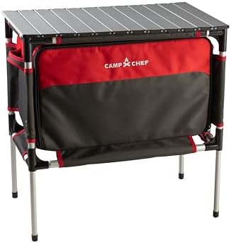 Camp Chef Sherpa Camp Table & Organizer, 27x17 in., Brick
